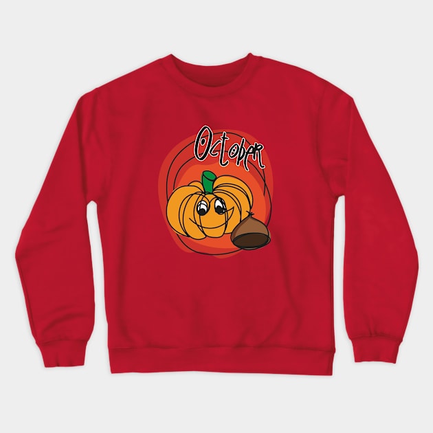 October Crewneck Sweatshirt by Regal_KiLa